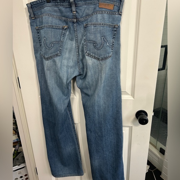 EUC AG Adriano Goldschmied “The Hero” size 36/34 jeans, wide leg. Fit like 36/32 - Picture 5 of 11